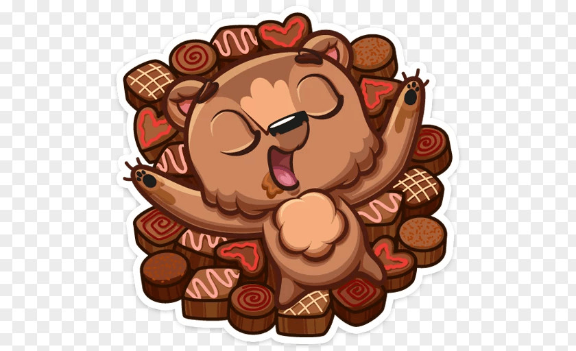 Chocolate Cake Brownie VK Sticker PNG