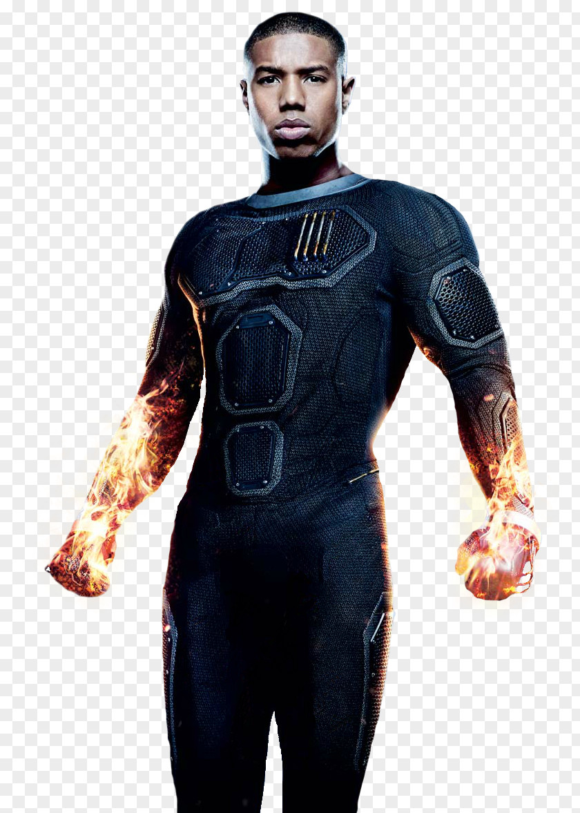 Human Torch Michael B. Jordan Fantastic Four Actor Marvel Comics PNG