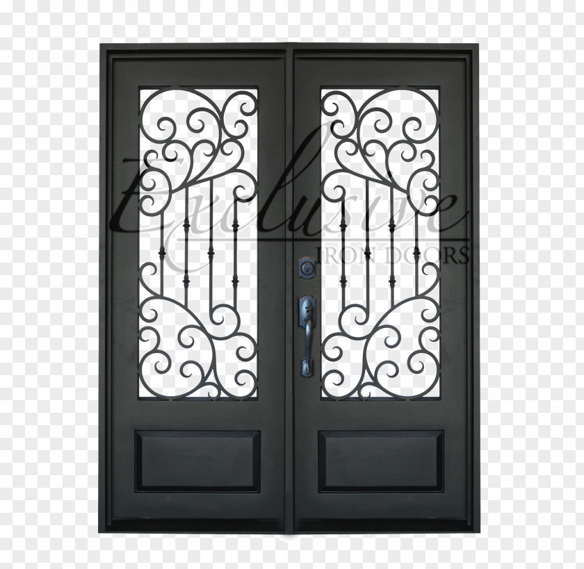 Iron Wrought Screen Door Gate PNG