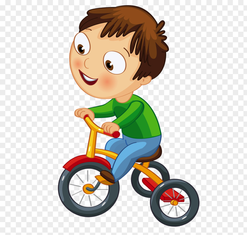 Kids Cartoon T-shirt Tricycle Bicycle Clip Art PNG