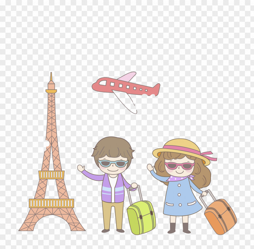 Travelling Lovers Travel Honeymoon Drawing PNG
