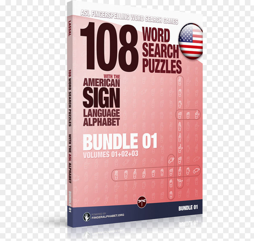 Word 36 Search Puzzles With The American Sign Language Alphabet: Cool Kids Volume 02: Verbs Puzzle Book Fingerspelling PNG