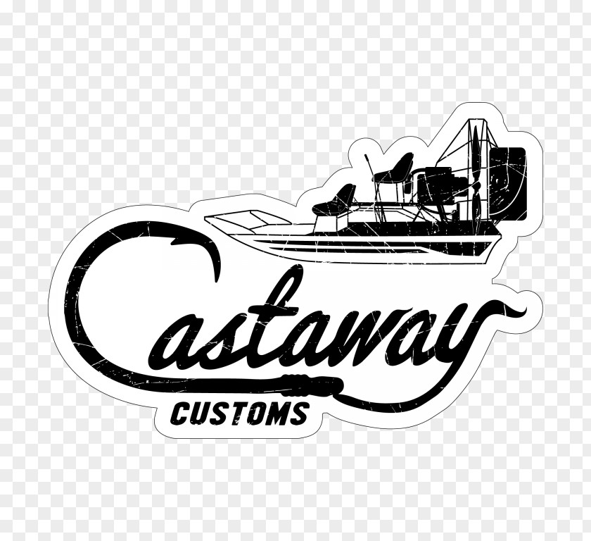 Castaway Customs Logo Decal Boat Drawing PNG