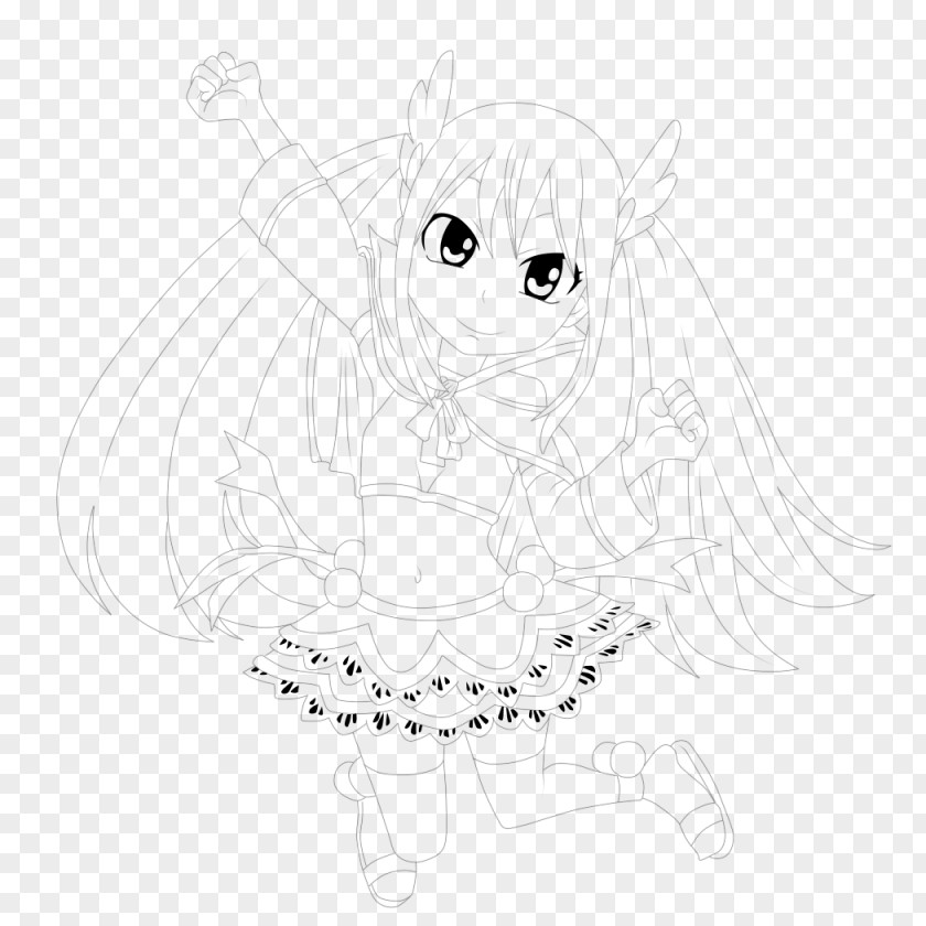 Wendy Drawing Monochrome Line Art PNG