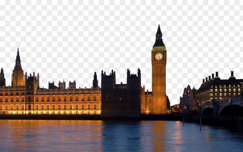 Big Ben Under Lights Palace Of Westminster Parliament Square The United Kingdom House Lords PNG