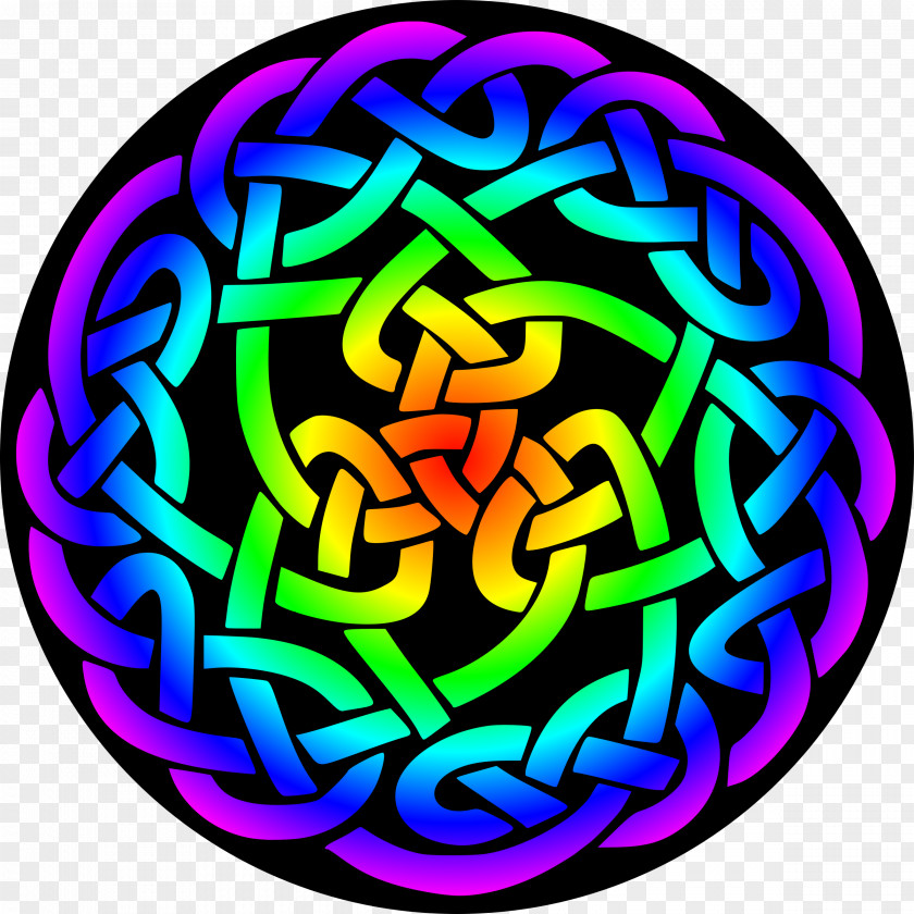Celtic Knot Triangle Image Clip Art Color PNG