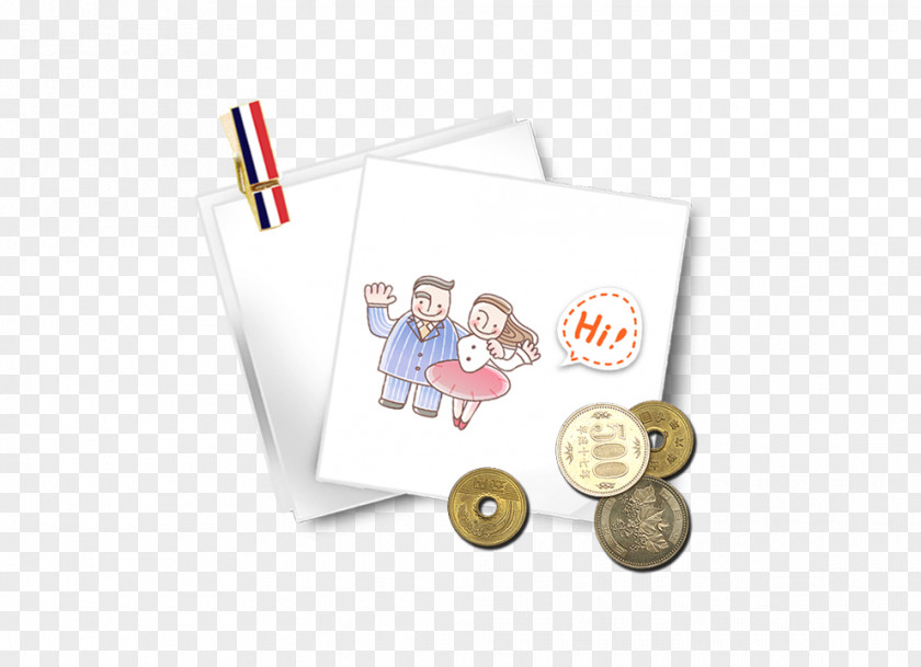 Coins Paper Cartoon PNG