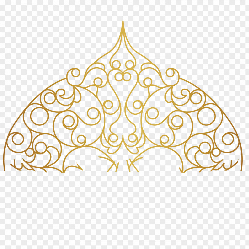 Decorative Gold Base Computer File PNG