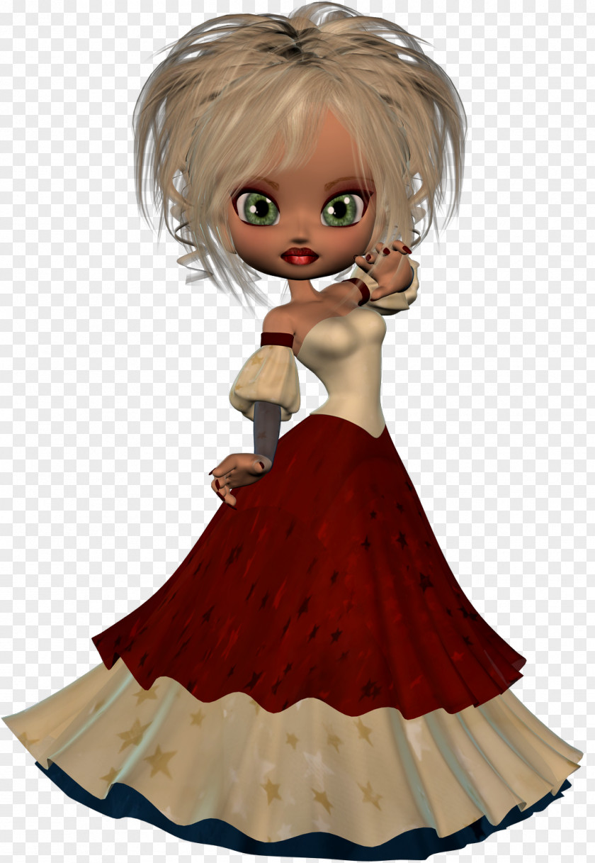 Doll Human Hair Color Brown PNG