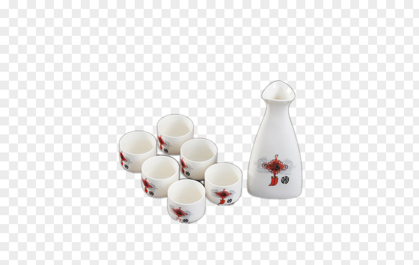 Old Master Ceramic Wine Set White Red Baijiu Distilled Beverage PNG