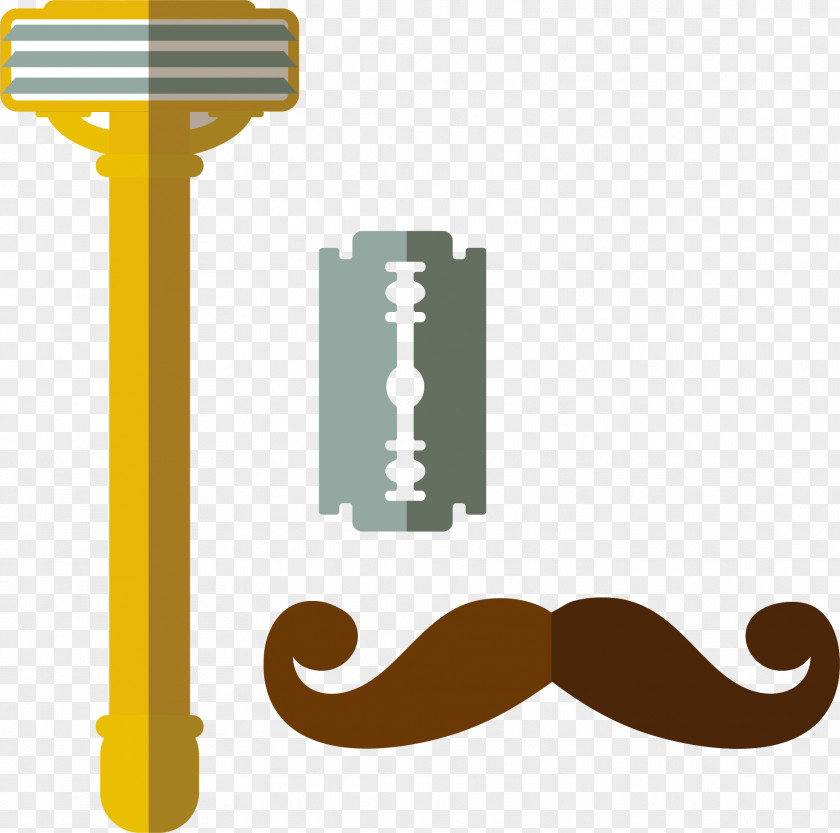 Razor Blade Beard Vector Elements Barber Hairdresser PNG