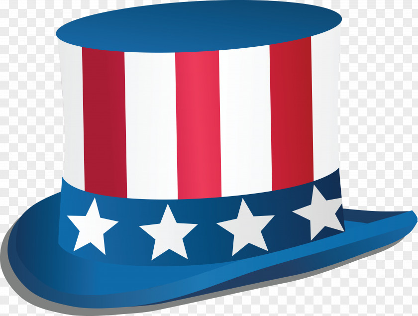 Rippling Uncle Sam Independence Day Top Hat United States Clip Art PNG
