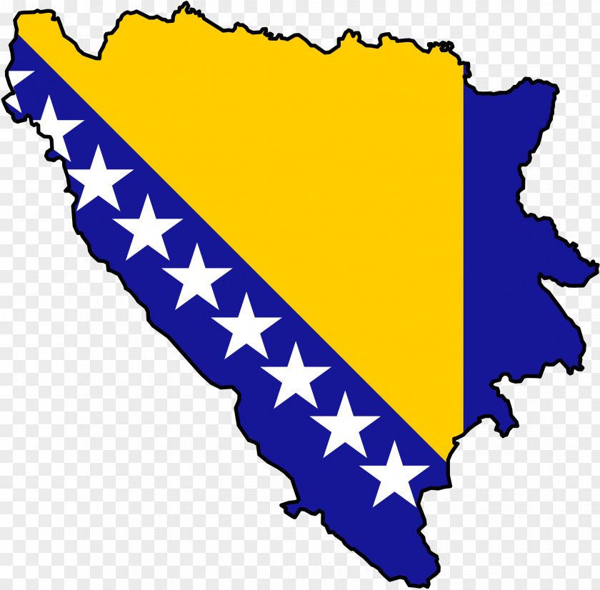 60th Flag Of Bosnia And Herzegovina Map Bosnian PNG
