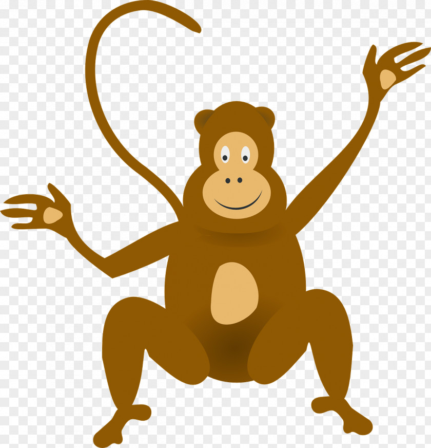 Brown Monkey Jungle Ape Clip Art PNG