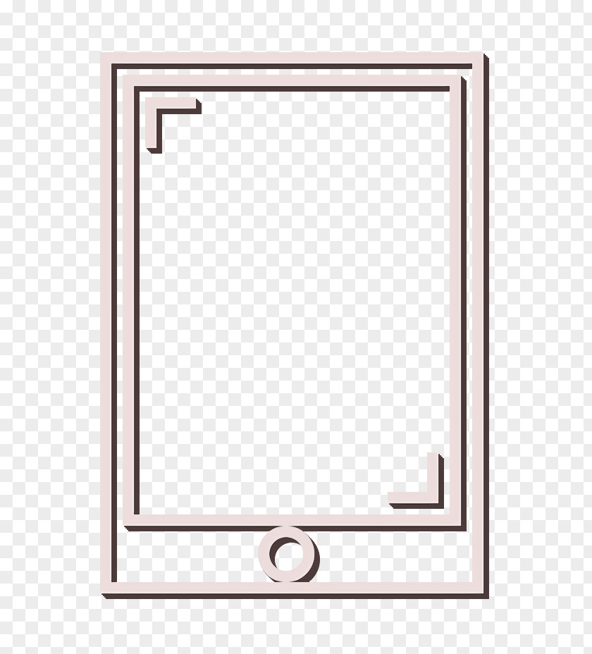 Mirror Rectangle Outline Icon Red Shopping PNG