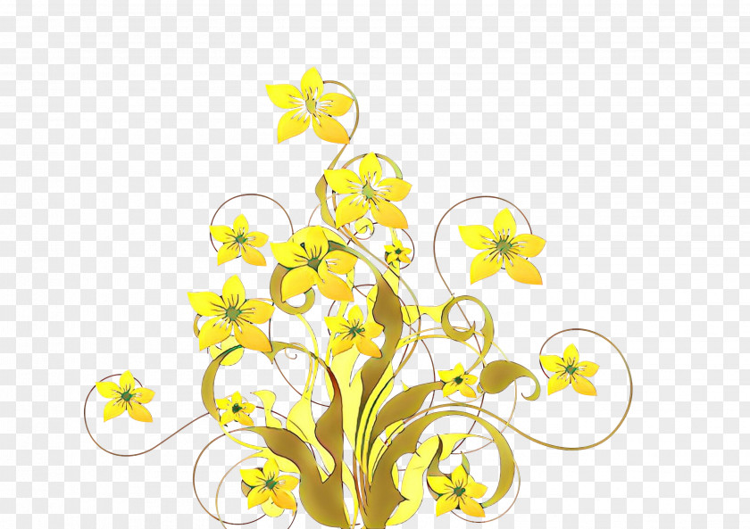 Plant Stem Floral Design Flower Background PNG