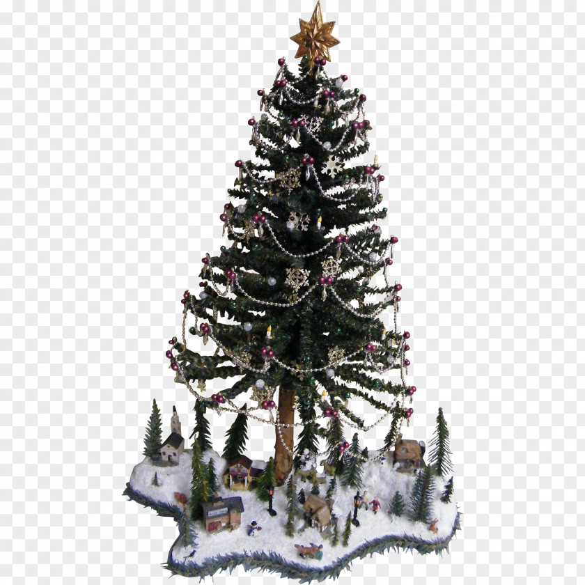 Sugarplum Christmas Tree Village Decoration PNG