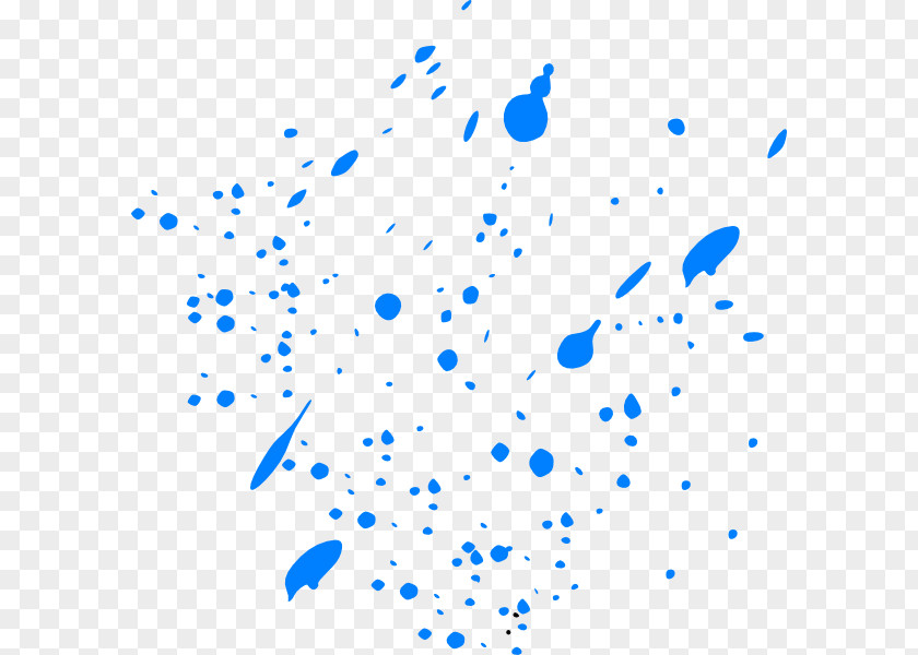 Blue Splash Paint Art Clip PNG
