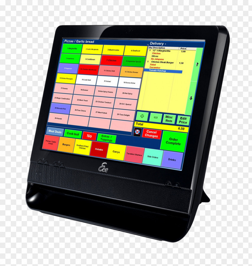 Menu Take-out Computer Software Fast Food Restaurant Display Device PNG