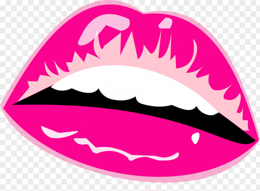 Pink Lips Lip Smiley Clip Art PNG