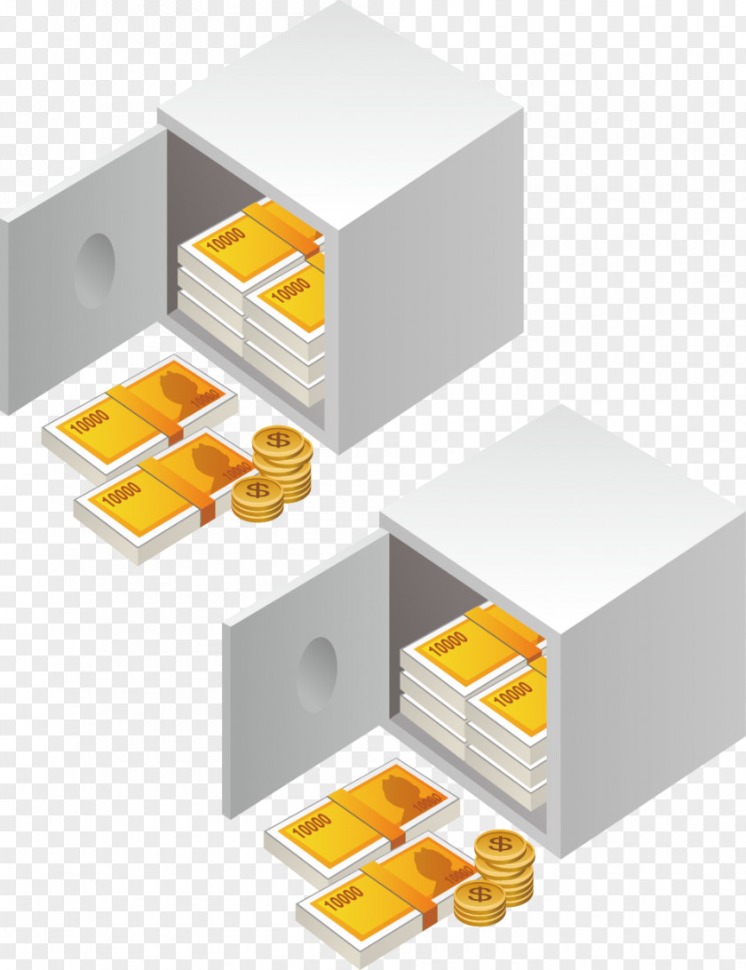 Safe Vector Money Deposit Box Gold Coin PNG