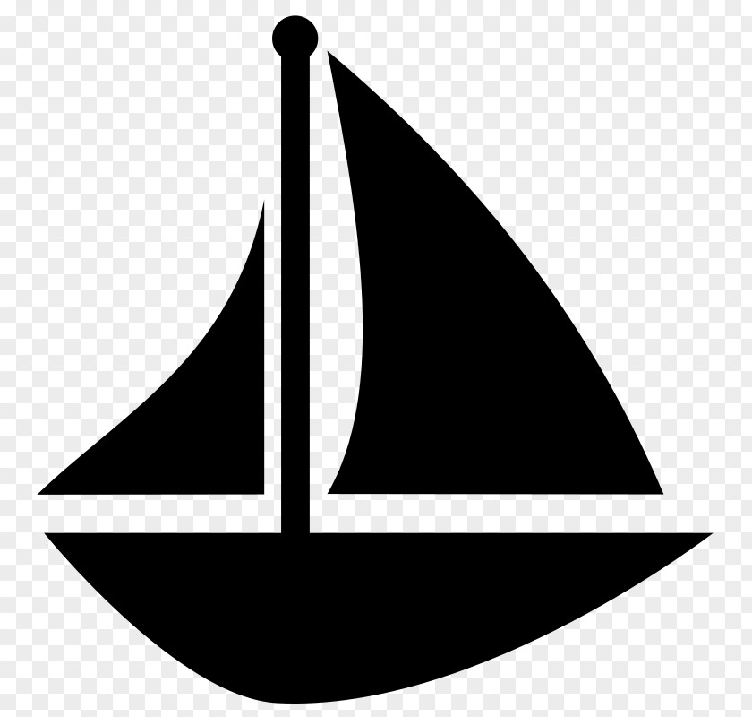 Small Boat Cliparts Sailboat Black And White Clip Art PNG