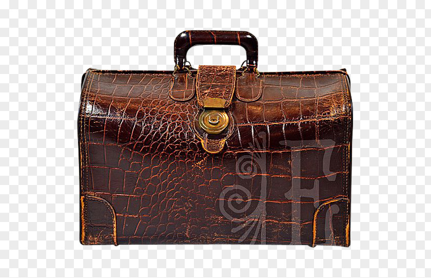 Alligator Briefcase Crocodile Leather Handbag PNG