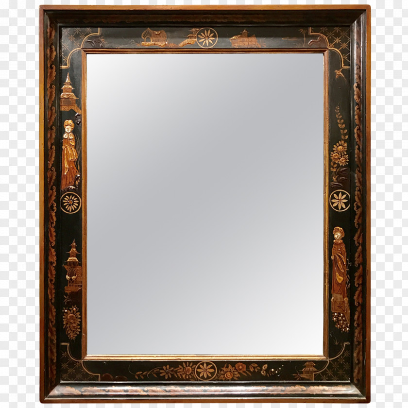Chinoiserie Picture Frames Mirror Furniture Antique PNG
