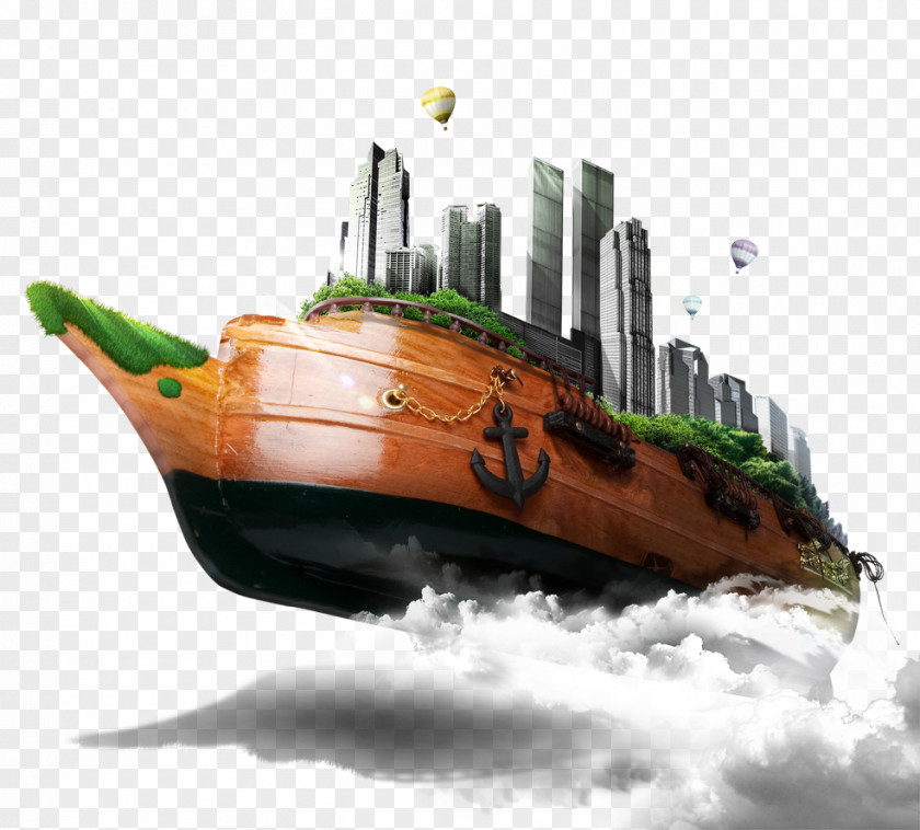 City Building Ship Download PNG