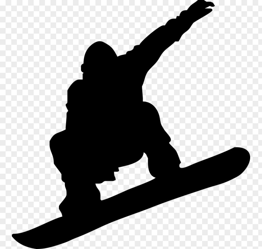 Snowboard Snowboarding Skiing Silhouette Clip Art PNG