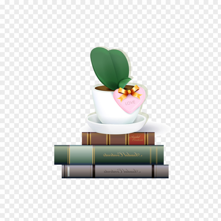 Books And Flower Book Icon PNG