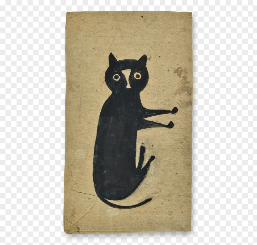Cat Black Untitled (Man In Blue Pants) Bill Traylor Drawings: From The Collection Of Joseph H. Wilkinson And An Anonymous Chicago Collector Artist PNG