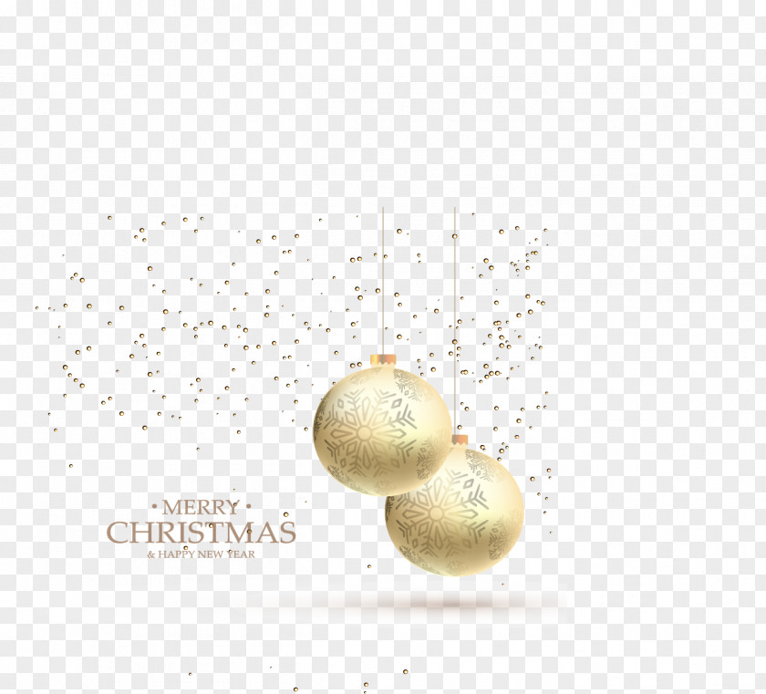 Fantasy Golden Christmas Balls Ornament Snowflake Computer File PNG