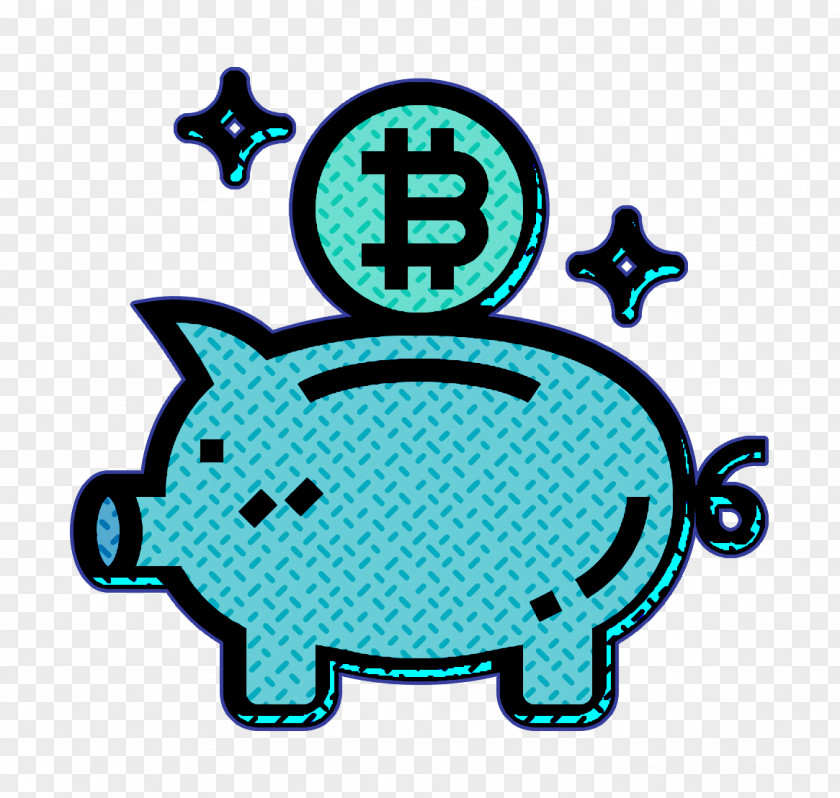Save Icon Bitcoin Piggy Bank PNG
