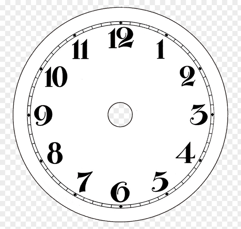 Clock Face Quartz Wall Decal PNG