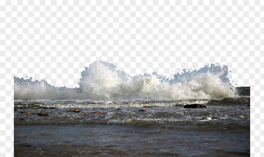 Seawater Surged Shore Sea Wind Wave PNG