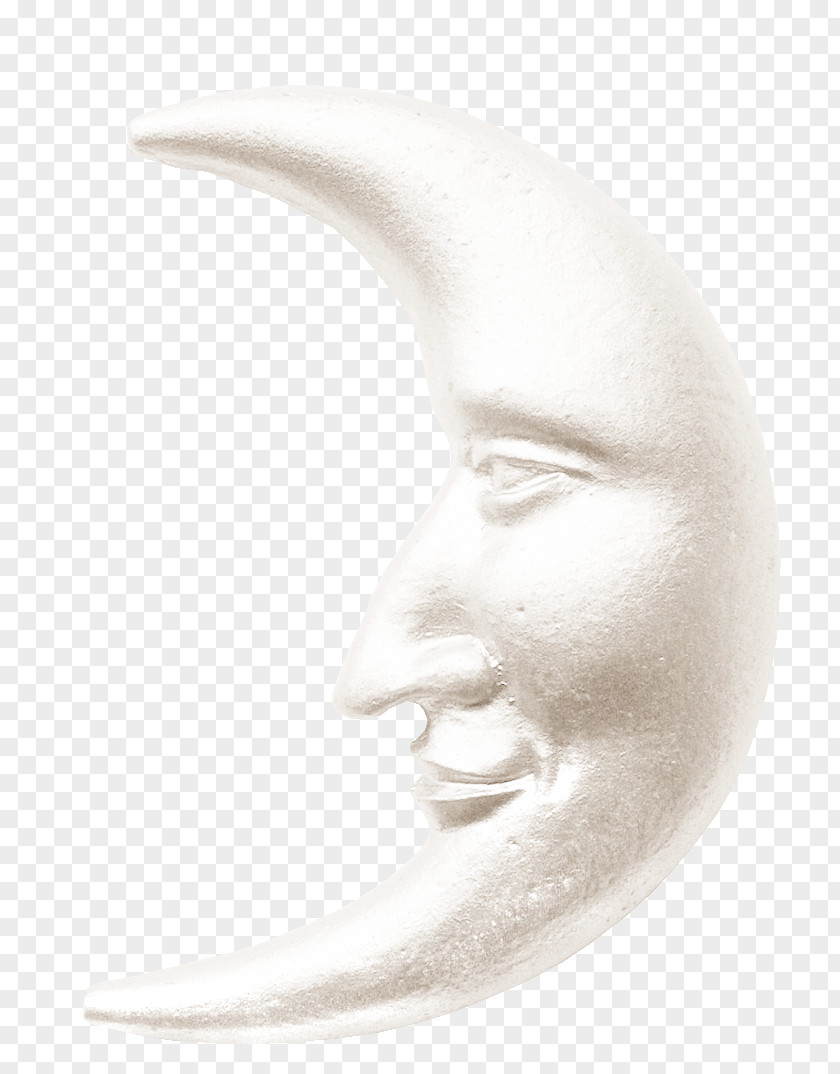 Silver Moon Face Nose PNG