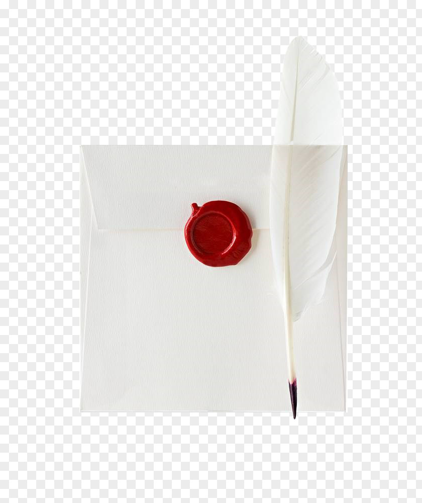 White Envelope Paper Red PNG