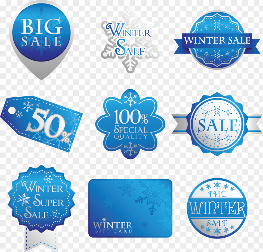 Winter Shopping Sales Tag Vector Material Royalty-free Label Photography Illustration PNG