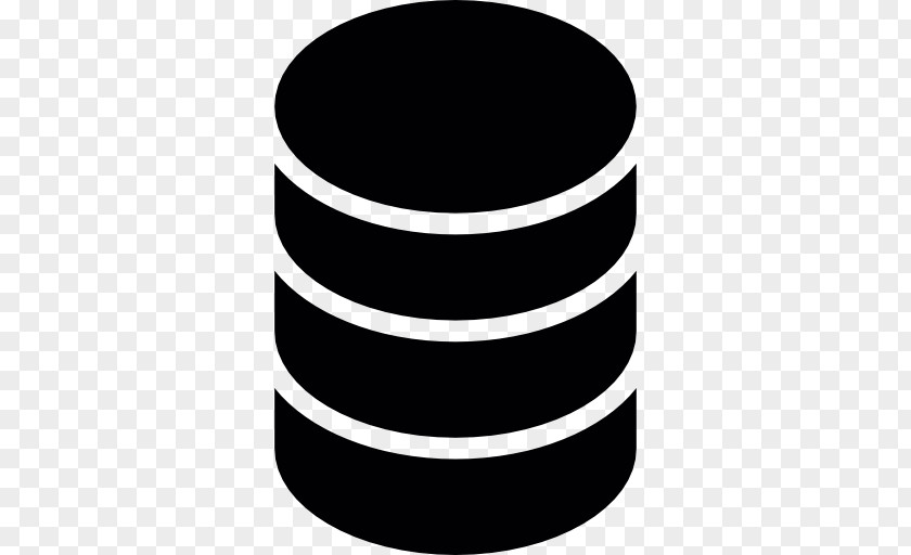 Symbol Cylinder Black And White PNG