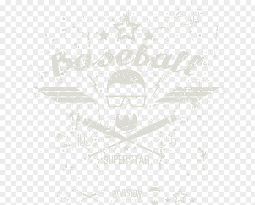 Vector Retro Baseball Poster Theme White Pattern PNG