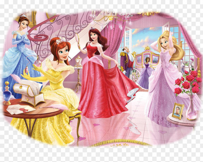 Disney Princess Fairies Mural Wallpaper PNG