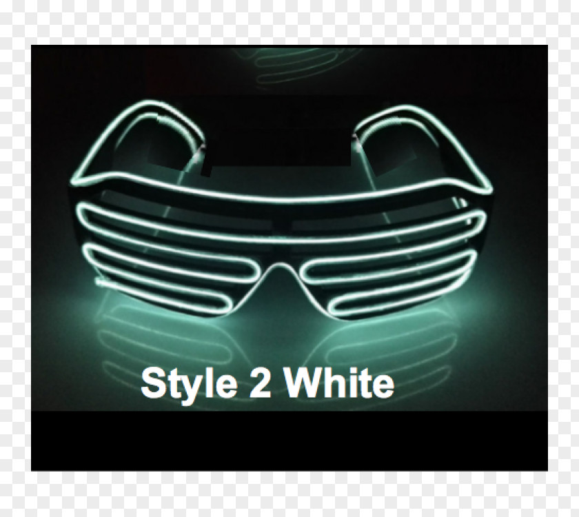Light Electroluminescent Wire Sunglasses Clothing PNG