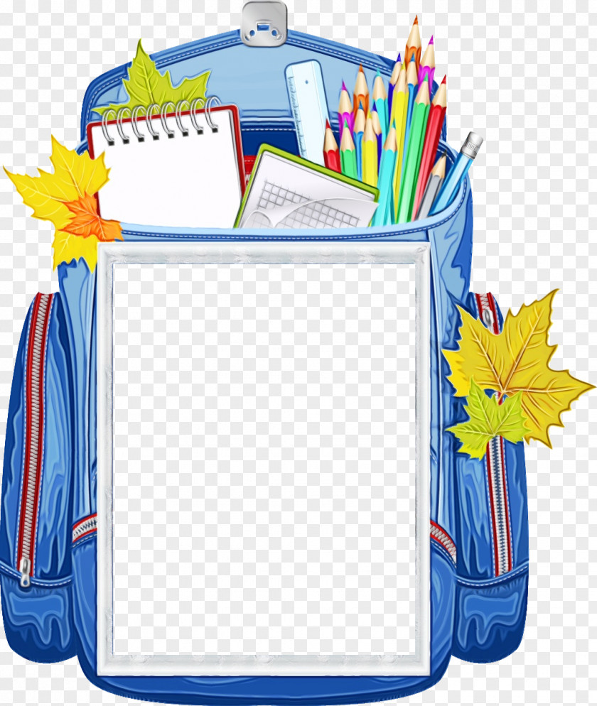 Picture Frame Stationery School Bag Cartoon PNG