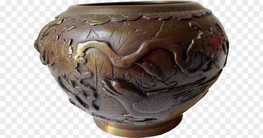 Bronze Banner Vase Ceramic Pottery PNG