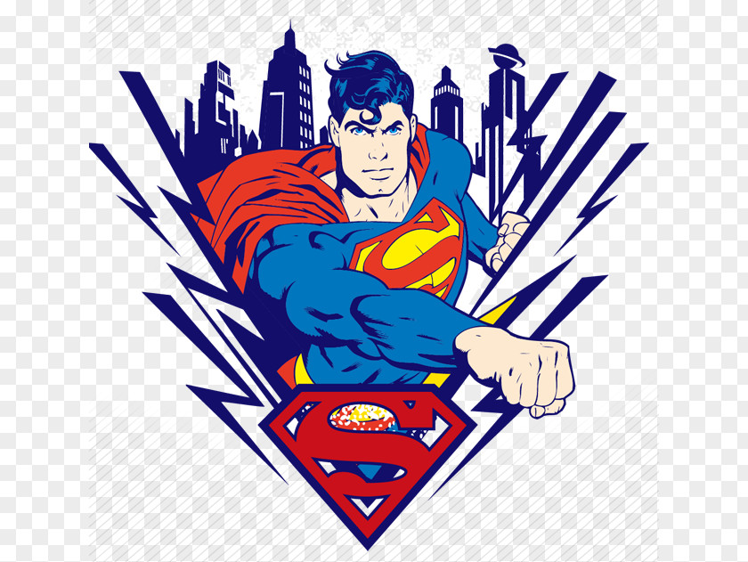 Cartoon Superman Clark Kent Jor-El T-shirt PNG