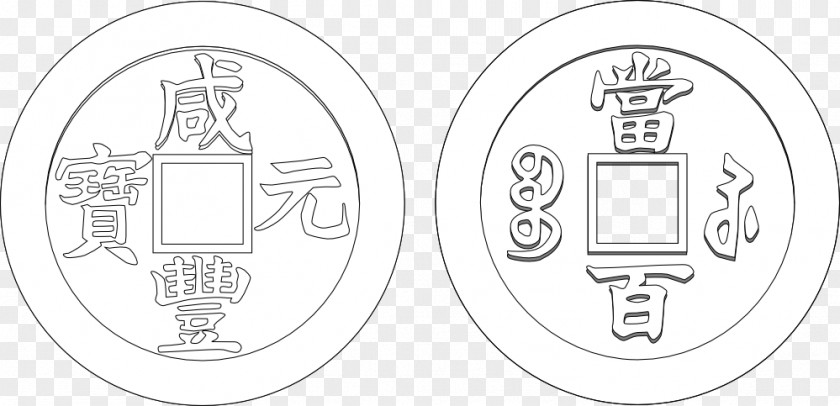 China Coin Car Line Art Technology Brand PNG