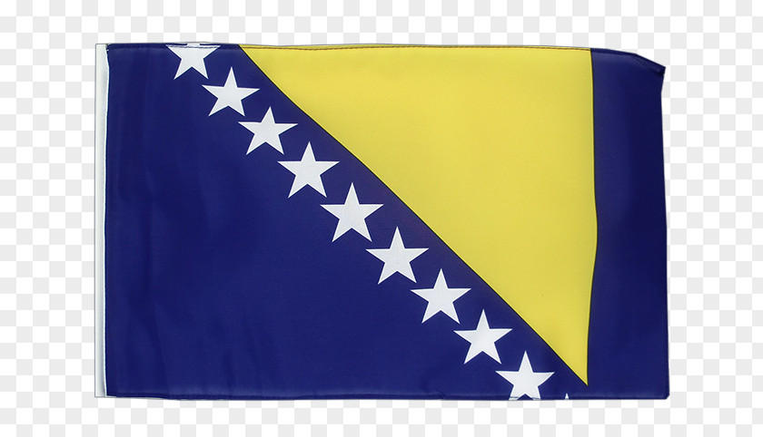 Flag Of Bosnia And Herzegovina Wavin' Rectangle PNG