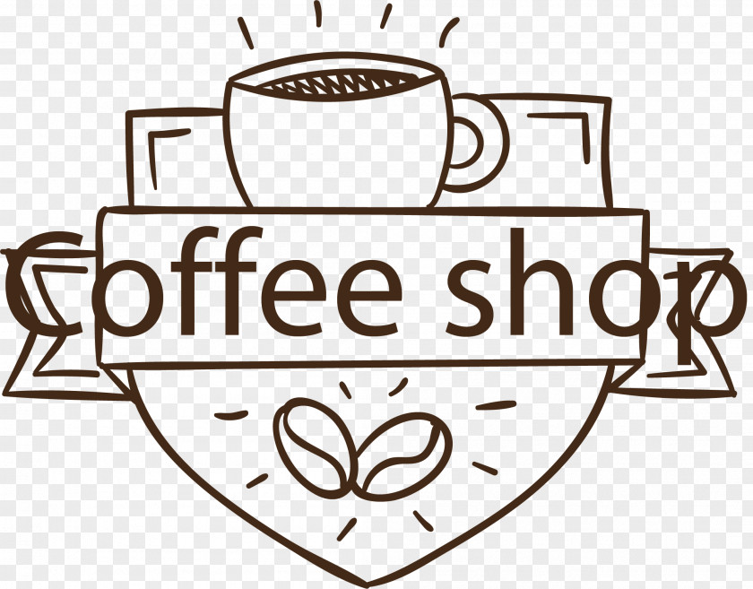 Coffee Shop Label Vector PNG