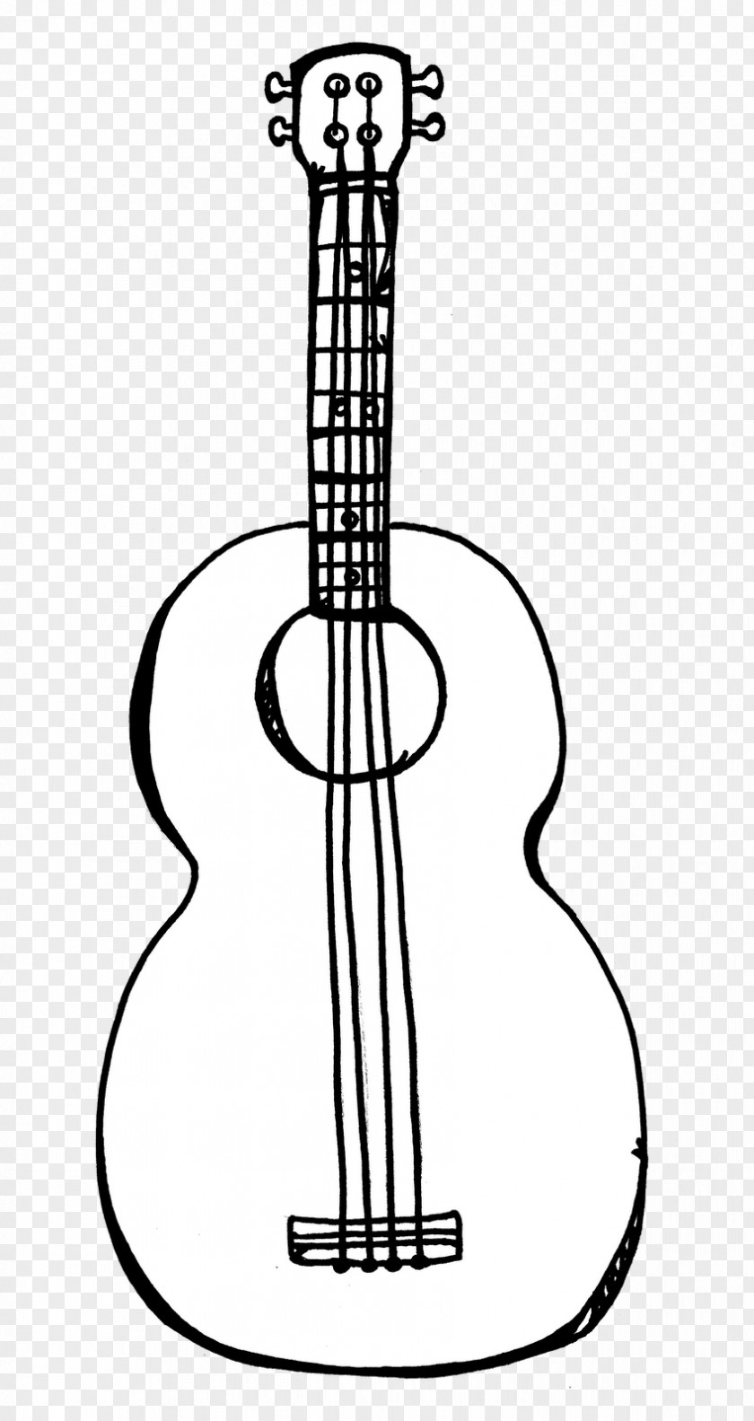 Guitar Drawing Acoustic Line Art PNG